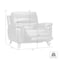 Armen Living Lizette Contemporary Chair in Dark Brown Wood Finish and Dove Gray Genuine Leather LCLZ1DV - alternate 5